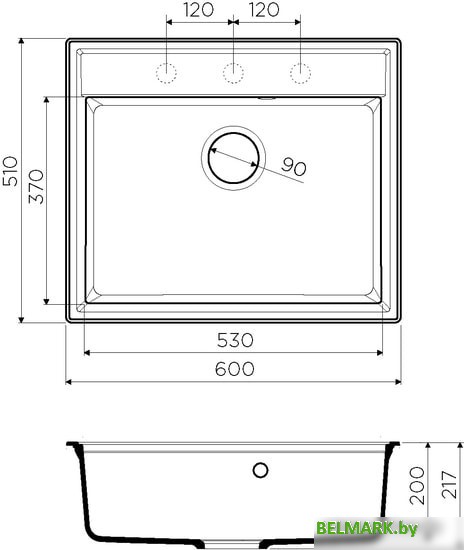 Кухонная мойка Omoikiri Daisen 60 SA - фото2