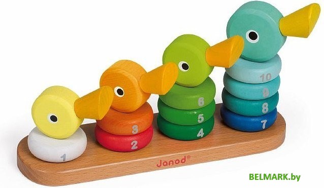 Сортер Janod Набор пирамидок Утята J08212 - фото