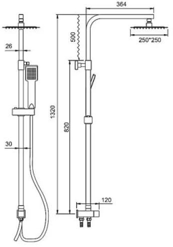 Душевая система Ledeme L72400-1 - фото2