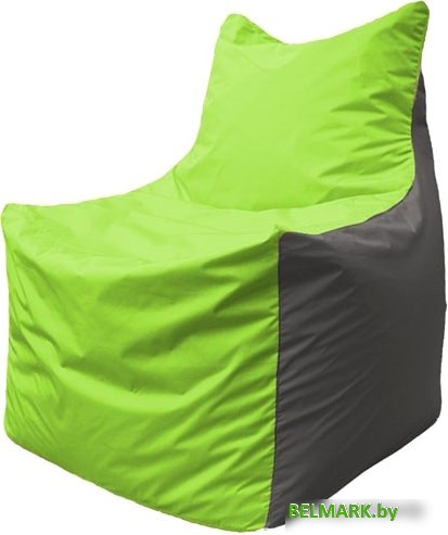 Кресло-мешок Flagman Фокс Ф2.1-156 (салатовый/тёмно-серый) - фото