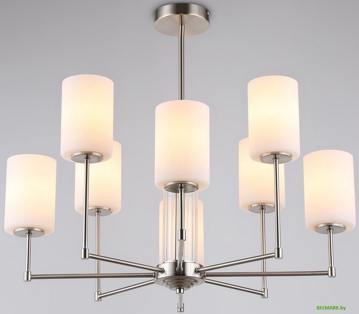 Подвесная люстра Ambrella LH56213/8 SN/FR (никель/белый матовый) - фото