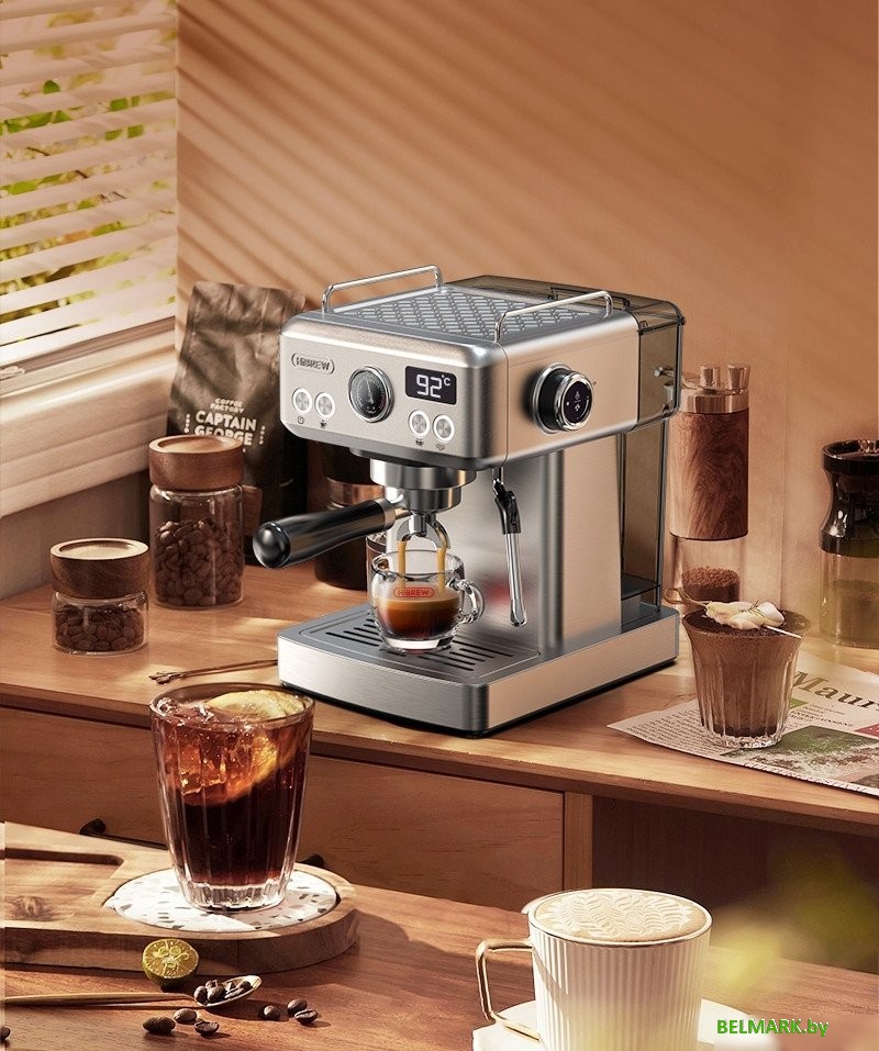 Рожковая кофеварка Hibrew Hibrew H10A (серебристый) - фото2