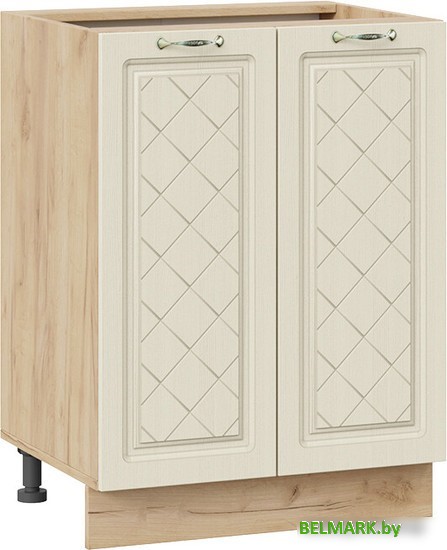 Шкаф напольный Трия Бьянка 1Н6 (дуб крафт золотой/дуб ваниль) - фото