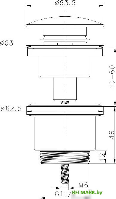 Донный клапан Raglo R600.01 - фото2