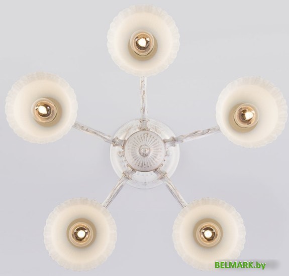 Люстра средней высоты Евросвет 60107/8 (Белый с золотом) - фото2