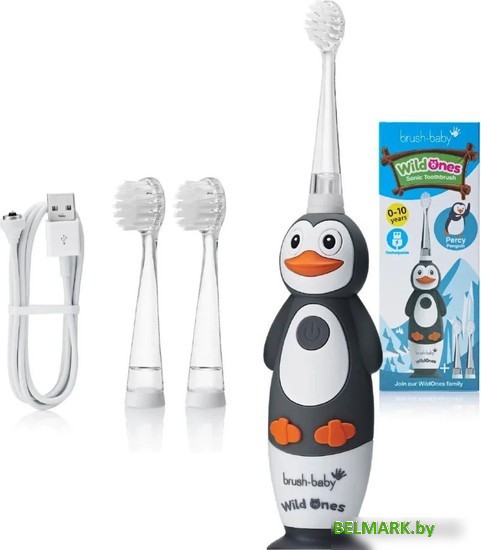 Электрическая зубная щетка Brush-Baby WildOnes Penguin - фото