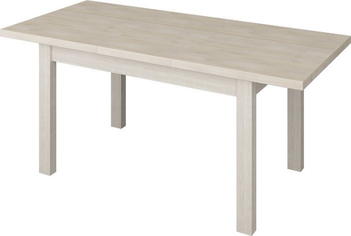 Кухонный стол Senira Кастусь 110-145x70 (дуб выбеленный/белый) - фото2