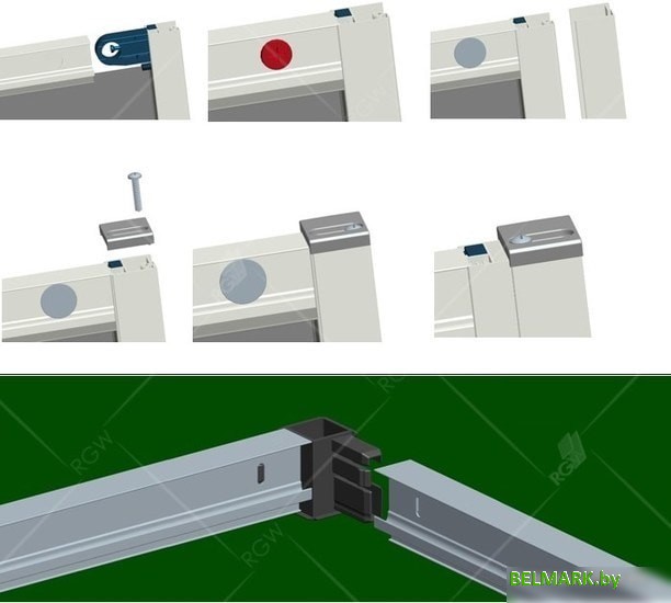 Душевая дверь RGW CL-14B 150 (черный/прозрачный) - фото2