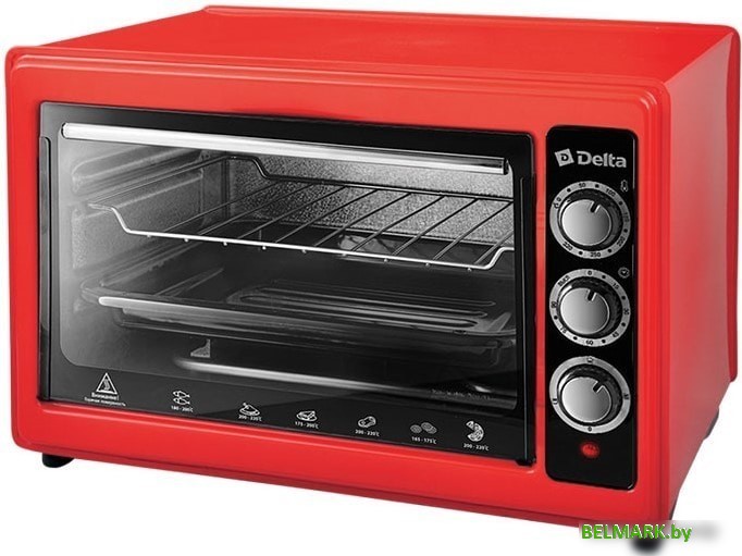 Мини-печь Delta D-0123 (красный) - фото