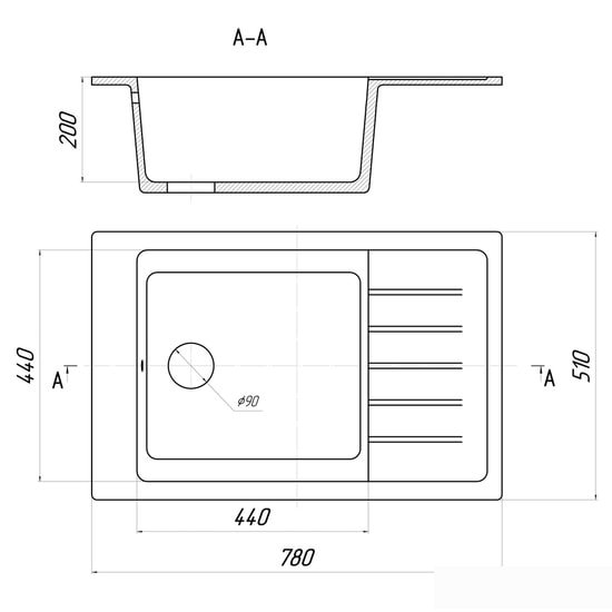 Кухонная мойка Gerhans B28 (белый) - фото2
