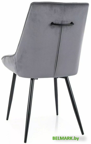 Стул Signal Agat Velvet Bluvel 14 (темно-серый/черный) - фото2