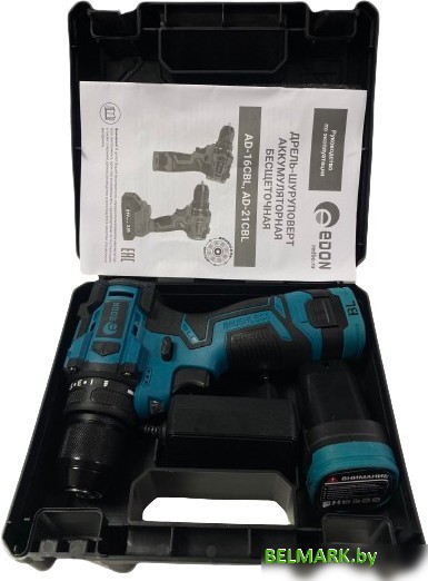 Дрель-шуруповерт Edon AD-16CBL (с 2-мя АКБ, кейс) - фото