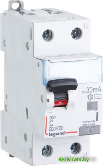 Дифференциальный автомат Legrand DX3 1P+N C 32A 30мА 6kA 2M 411005 - фото
