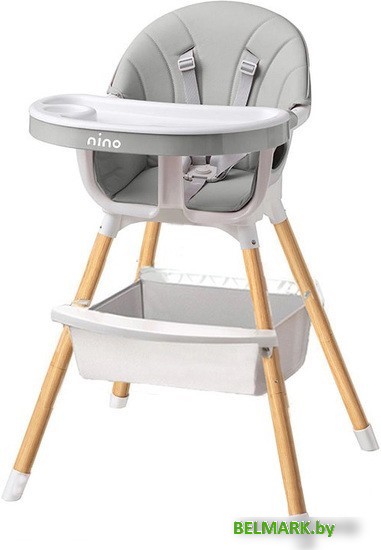 Высокий стульчик Nino Lark (серый) - фото