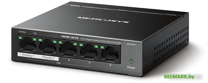 Неуправляемый коммутатор Mercusys MS105GP - фото2