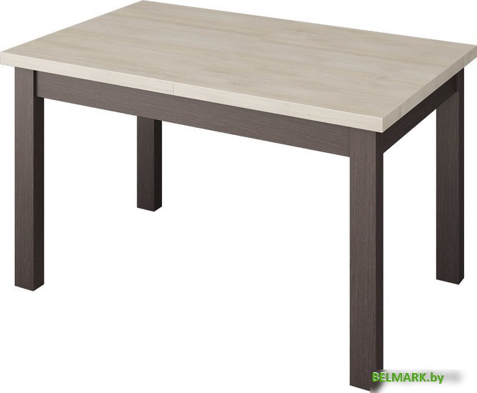 Кухонный стол Senira Кастусь 110-145x70 (дуб выбеленный/венге) - фото