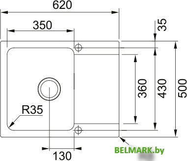 Кухонная мойка Franke Orion OID 611-62 114.0476.310 (каменный серый) - фото2