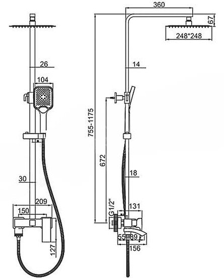 Душевая система Gerhans K19114B - фото2