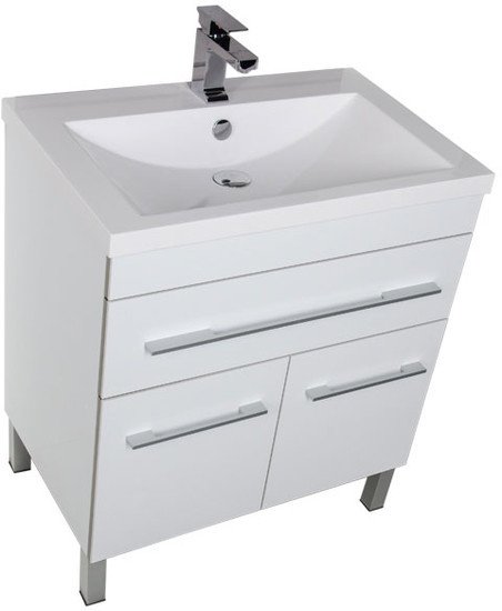 Aquanet Тумба под умывальник Верона 75 (белый, 1 ящик, 2 дверцы) - фото2