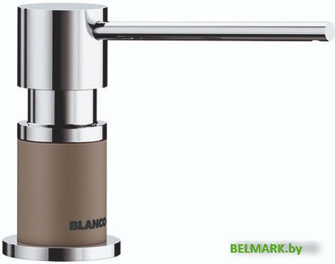 Дозатор для жидкого мыла Blanco Lato (хром/серый беж) - фото