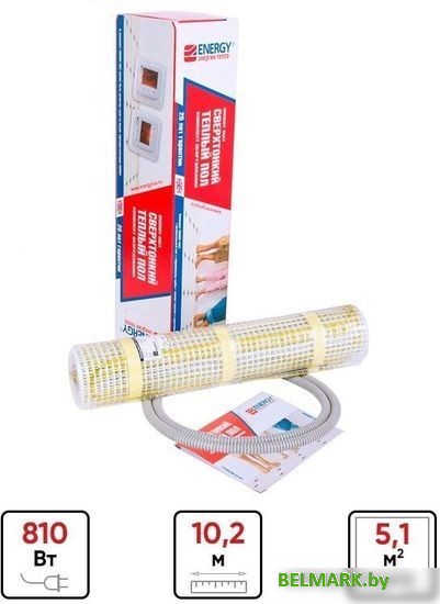 Нагревательный мат Energy ОО-УТ-00634 (810 Вт, 5.1 м.кв.) - фото