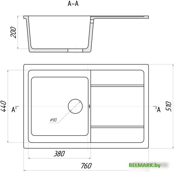Кухонная мойка Gerhans B27 (оникс) - фото2