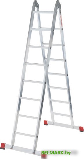 Лестница-трансформер Новая высота NV 331 шарнирная 2x9 ступеней - фото