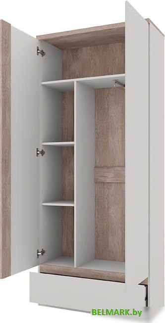 Шкаф распашной Anrex Lima 2D1S (персидский жемчуг/мадура) - фото2