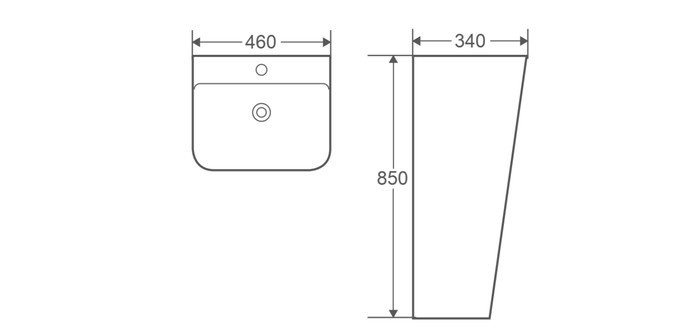 Умывальник WeltWasser LEERBACH 4438 GL-WT - фото2