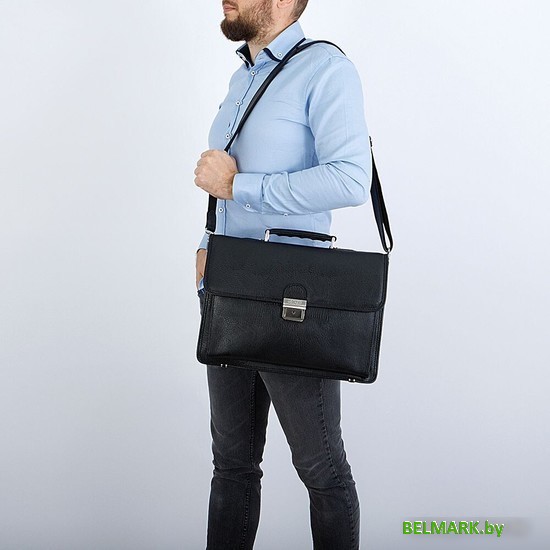 Мужская сумка Francesco Molinary 513-566101-009-BLK - фото2