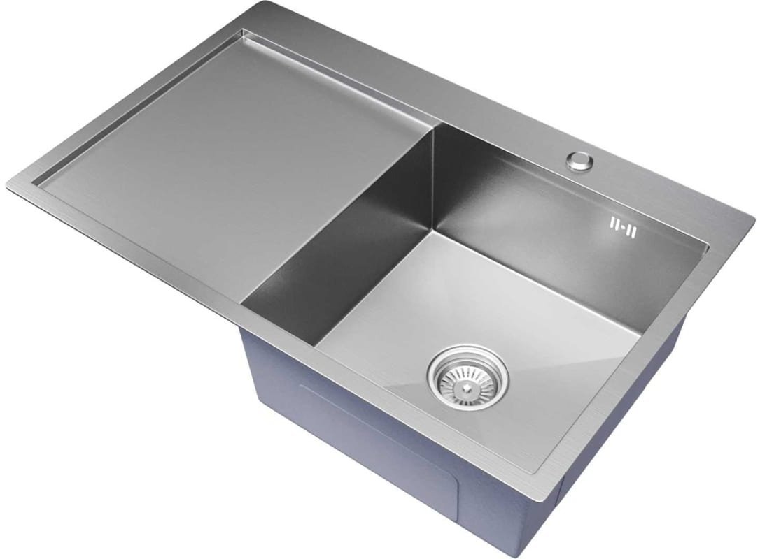 Кухонная мойка Mixline Pro 551878 правый (сатин, с сифоном) - фото2