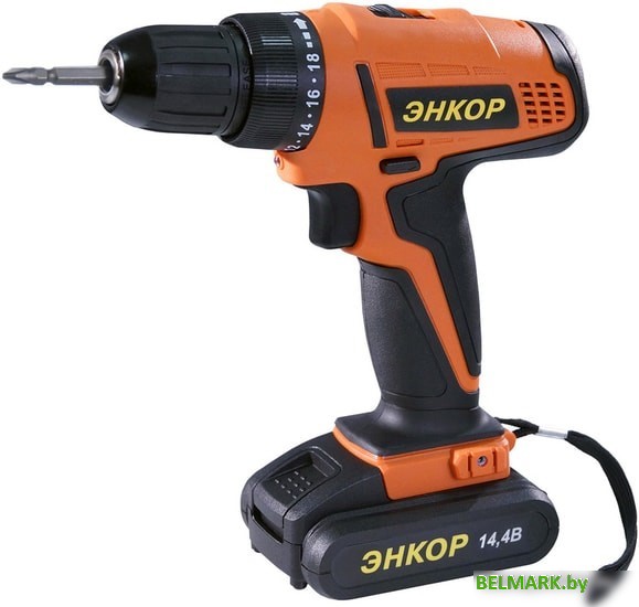 Дрель-шуруповерт Энкор ДША-2 14,4ЭР/10Л (с 2-мя АКБ) - фото