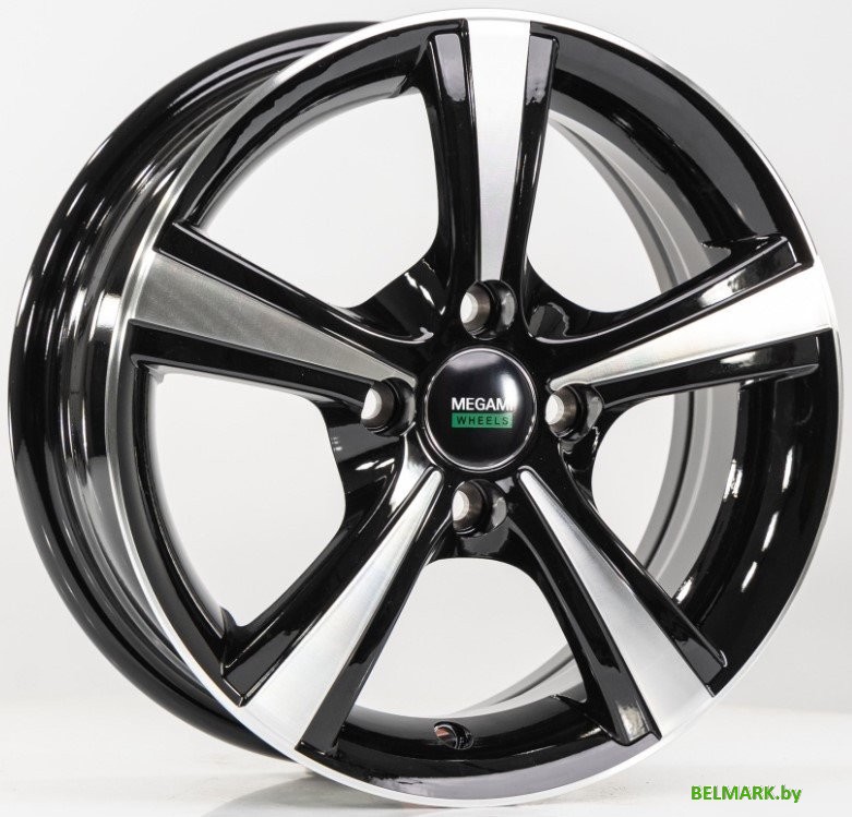 Литые диски Megami MGM-10 14x5.5" 4x100мм DIA 60.1мм ET 40мм BKF - фото