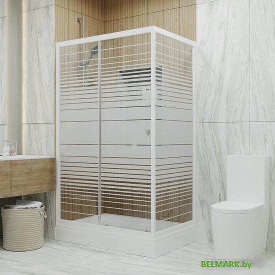 Душевой уголок Triton Фьюжн А1 100х80 (полосы) - фото2