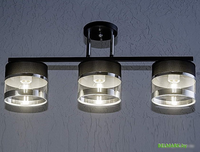Люстра средней высоты Aitin Pro НПБ 02-3x40-101 N5395/3 (черный/хром) - фото2
