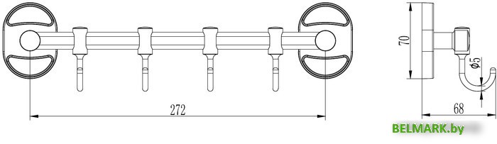 Крючок для ванны Ledeme L1915-4 - фото2