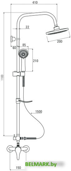 Душевая система Deante Neo Joko NBJ 01RK - фото2