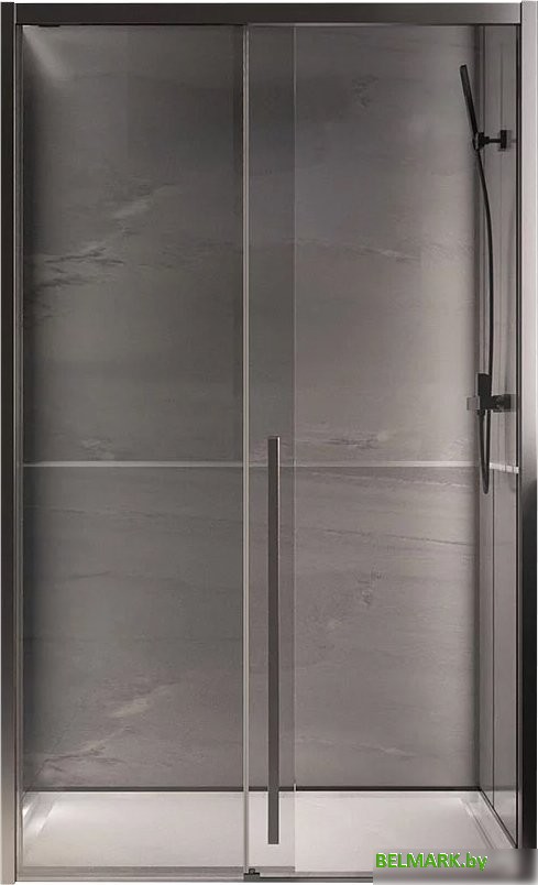 Душевая дверь Veconi 120x200 PTD30-GR-120-01-C4 (стекло прозрачное/брашированный графит) - фото