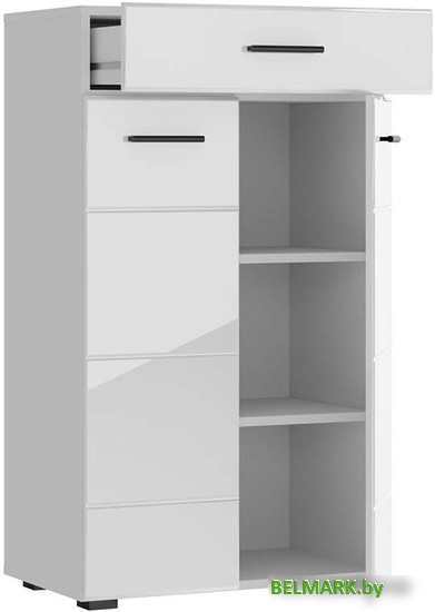 Комод НК-Мебель Gloss КМВ-60 73374543 (белый-черный) - фото2