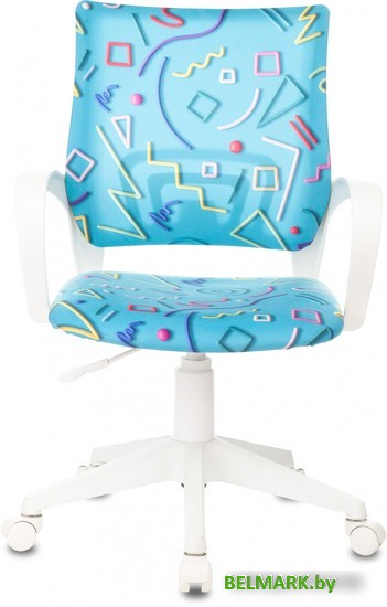 Компьютерное кресло Бюрократ Burokids 1W 1920811 (голубой Sticks 06/пластик белый) - фото2