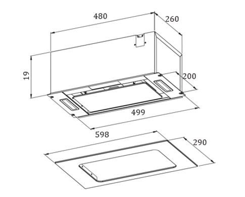 Кухонная вытяжка ZorG Asta 850 60 M (черный) - фото2