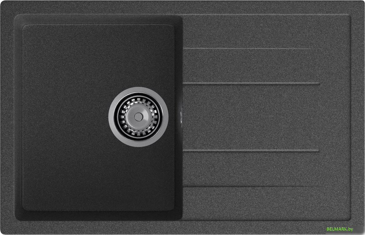 Кухонная мойка GranFest Quadro 780L (графит) - фото