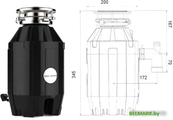 Измельчитель пищевых отходов Bone Crusher BC 810 - фото2
