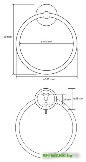 Держатель для полотенца Bemeta Omega 104104062 - фото2