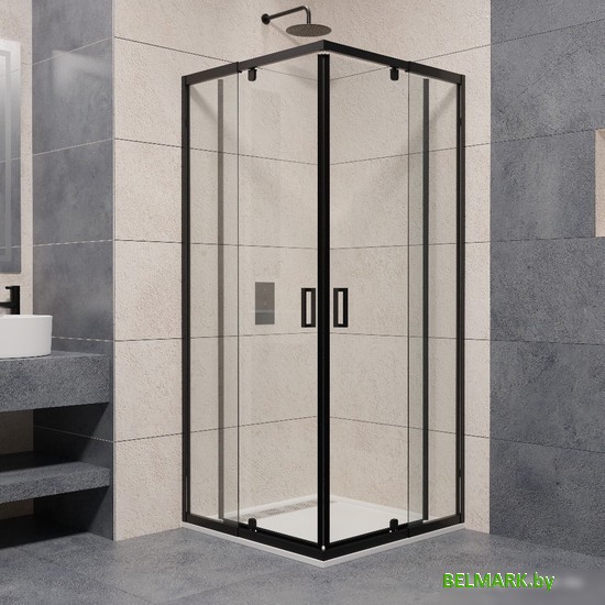 Душевой уголок RGW PA-038B 350803888-14 80x80 (черный/прозрачное стекло) - фото