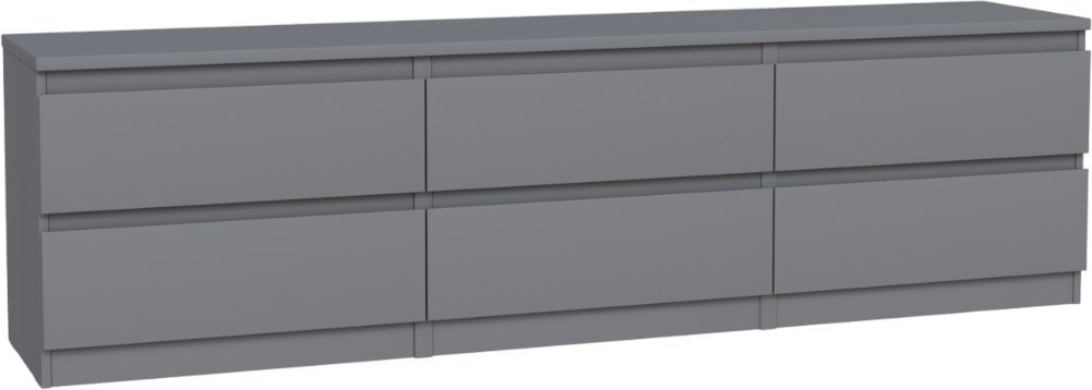 Тумба Mio Tesoro Кастор 6 ящиков 2.03.03.110.4 (серый) - фото