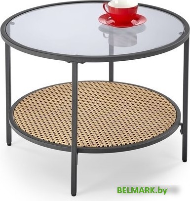 Журнальный столик Halmar Dakota (дымчатый/натуральный) - фото