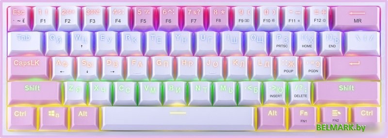 Клавиатура Redragon Fizz (розовый/белый) - фото