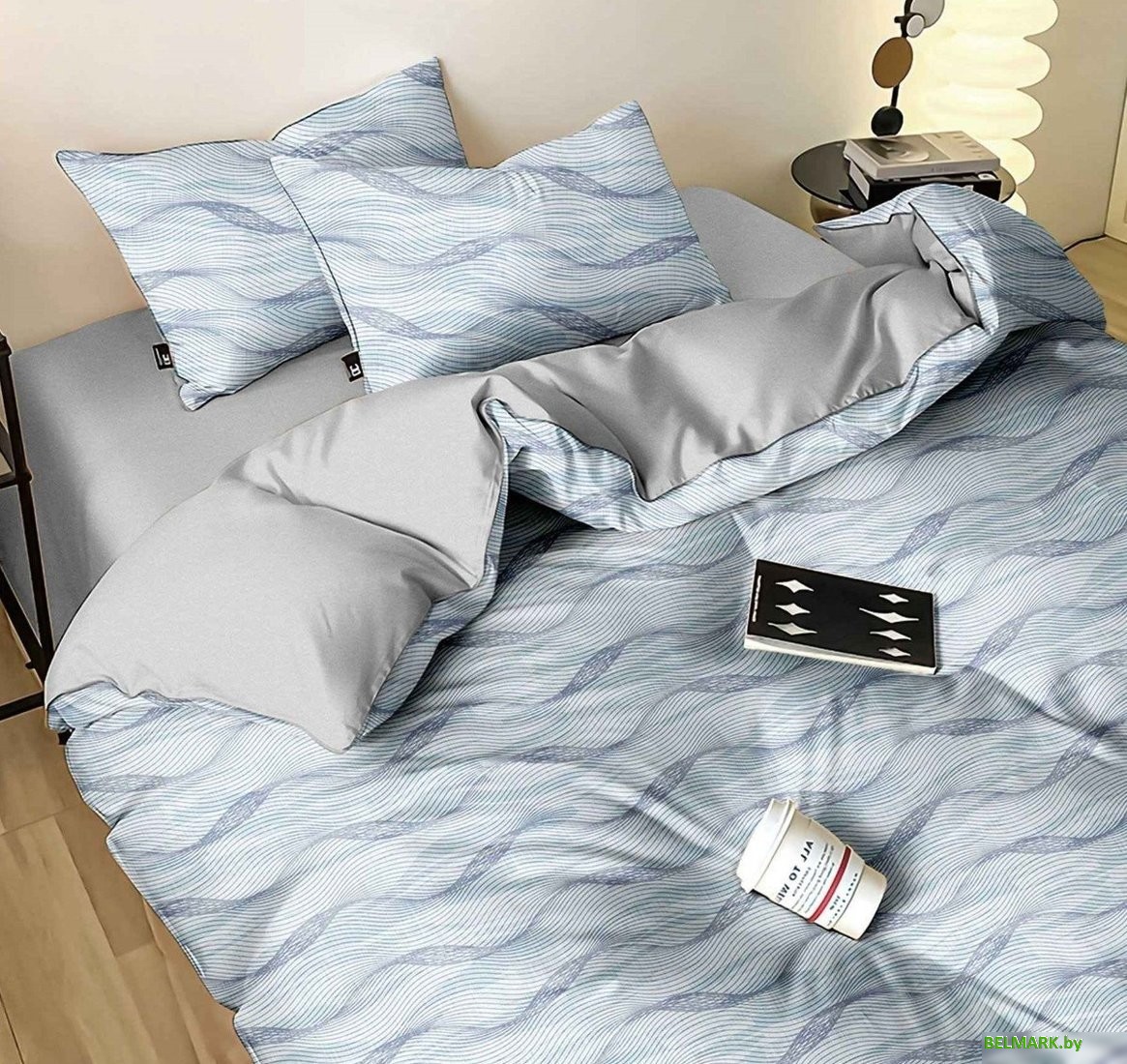 Постельное белье Реноме Семейный Темно-синяя коллекция ПП 7419 (сатин) - фото