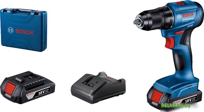 Дрель-шуруповерт Bosch GSR 185-LI Professional 06019K3000 (с 2-мя АКБ, кейс) - фото